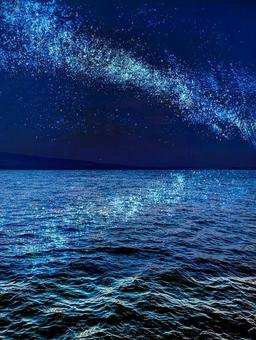 Photo, milky way, sea, night, 