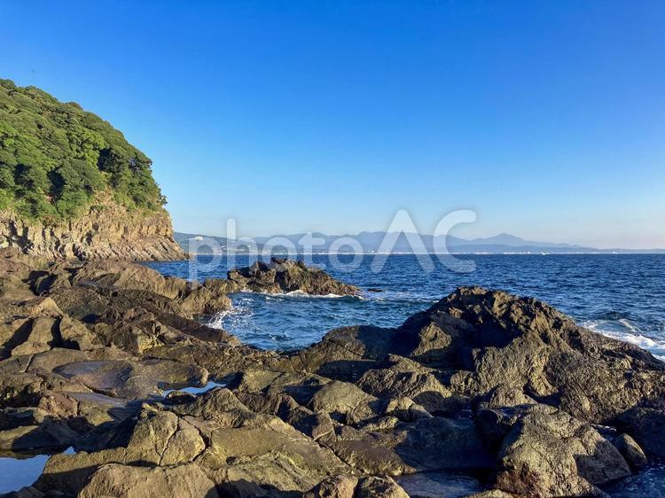 真鶴岬から小田原方向を望む 真鶴岬,観光名所,観光の写真素材