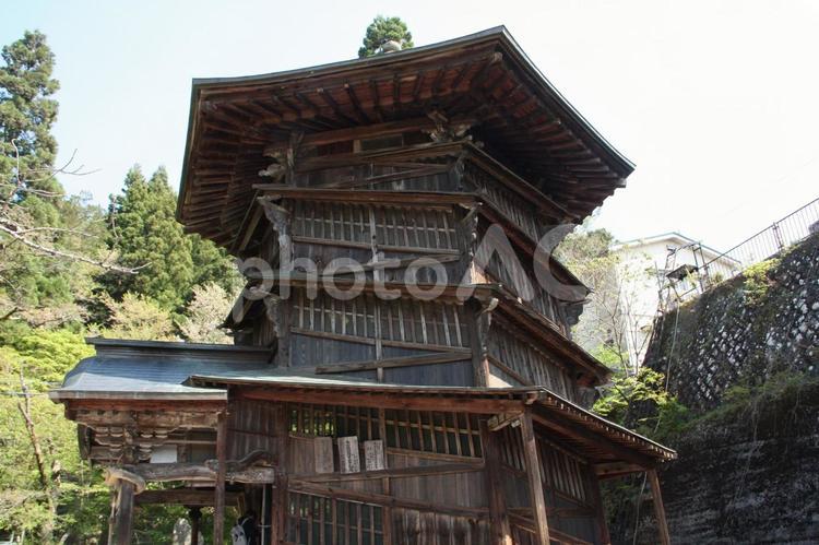 らせん状の仏堂（さざえ堂） 寺社仏閣,祈願,御利益の写真素材