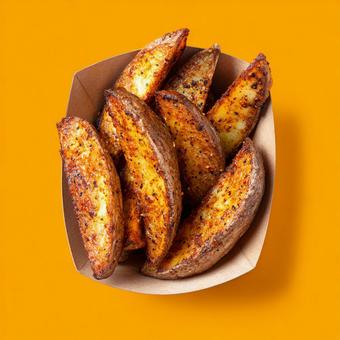 皮付きのホクホクとした素朴なポテト 皮付きのホクホクとした素朴なポテトの写真