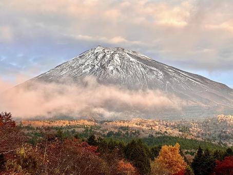 富士山に秋 富士山,紅葉,秋の写真素材