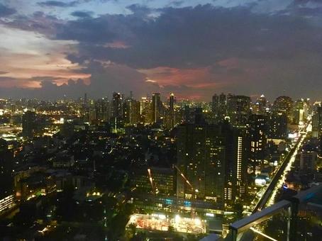 夕暮れ バンコク,タイ,夕暮れの写真素材