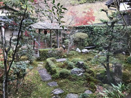 お寺の庭 お寺の庭の写真