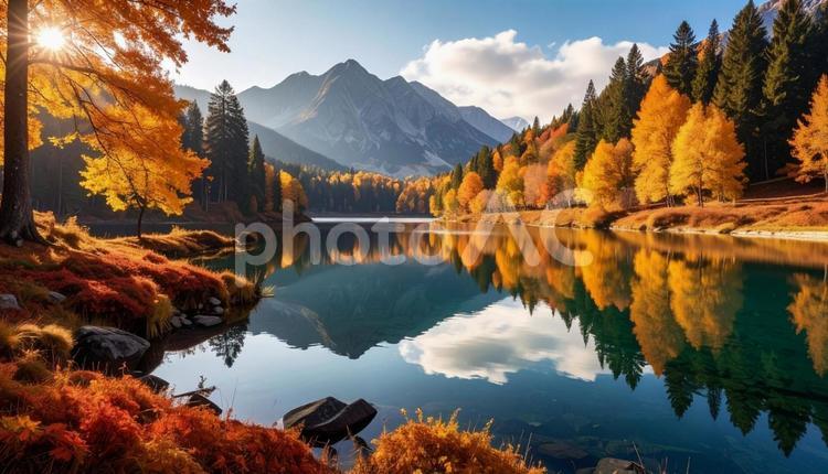 秋のイメージの風景写真 秋,風景,写真の写真素材