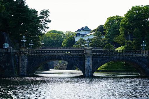 二重橋 皇居 二重橋 皇居 皇居,お堀,二重橋の写真素材