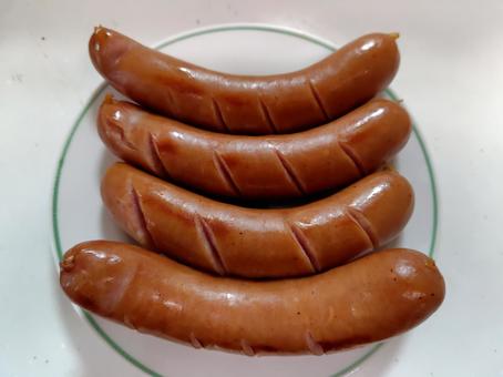 ポークソーセージ ポークソーセージ,豚肉,おかずの写真素材
