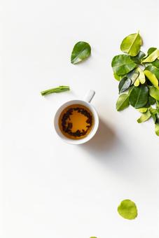 真上から見た紅茶の写真