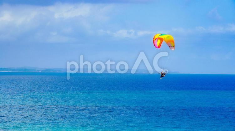 沖縄の空と海 海,ビーチ,空の写真素材
