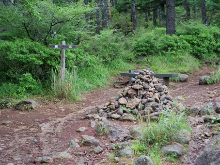 編笠山への登山道(雲海) 編笠山への登山道(雲海) 八ヶ岳,編笠山,観音平の写真素材
