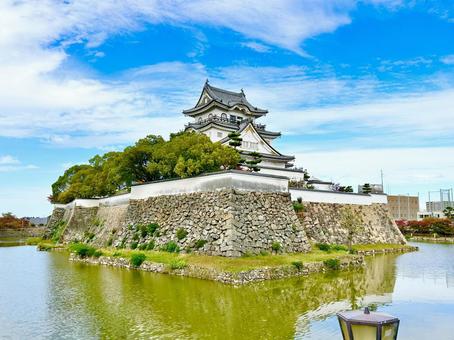 岸和田城 大阪,大阪府,岸和田の写真素材