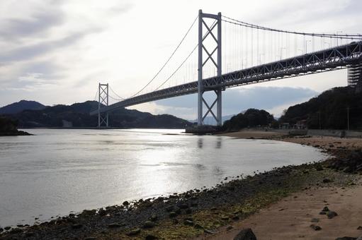 しまなみ海道の大橋 橋,吊り橋,大橋の写真素材