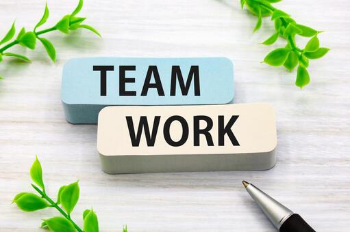 チームワークのタイトル チームワーク,チーム,組織の写真素材