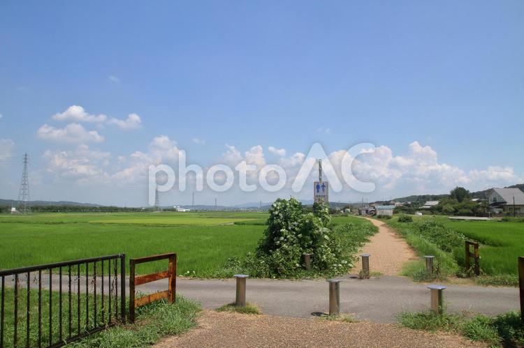 三木鉄道廃線跡、別所ゆめ街道 三木鉄道,別所ゆめ街道,廃線の写真素材
