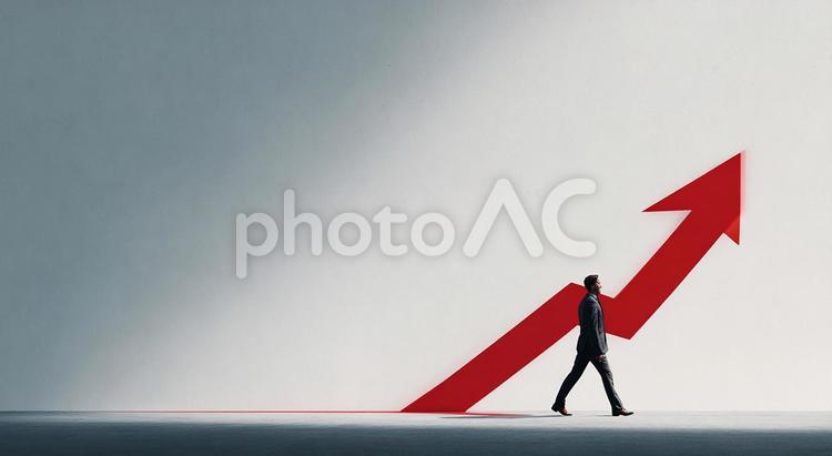 目標達成へ：力強く前進するビジネスマン ビジネスマン,男性,スーツの写真素材