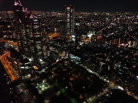 【新宿】夜景 夜景,新宿,西口の写真素材