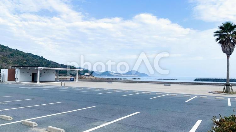 美濃ケ浜海浜公園の駐車場 美濃ケ浜,海浜公園,駐車場の写真素材