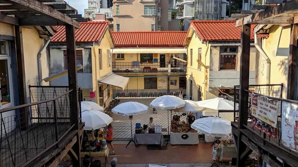 審計新村・露店 台湾,台中,taiwanの写真素材