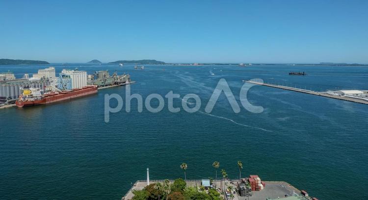 【福岡】博多ポートタワーからの風景 博多ポートタワー,福岡,博多の写真素材