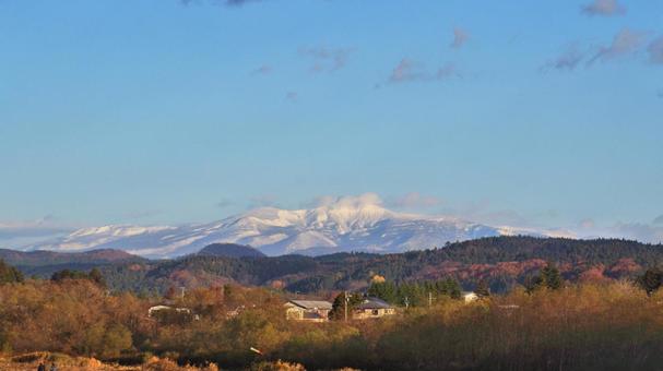 秋の栗駒山 岩出山,栗駒山,秋空の写真素材