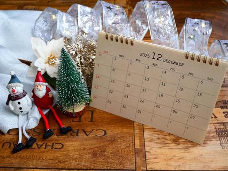 １２月カレンダー.2 １２月,カレンダー,クリスマスの写真素材