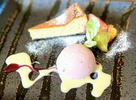 Ice cream and cheesecake, JPG