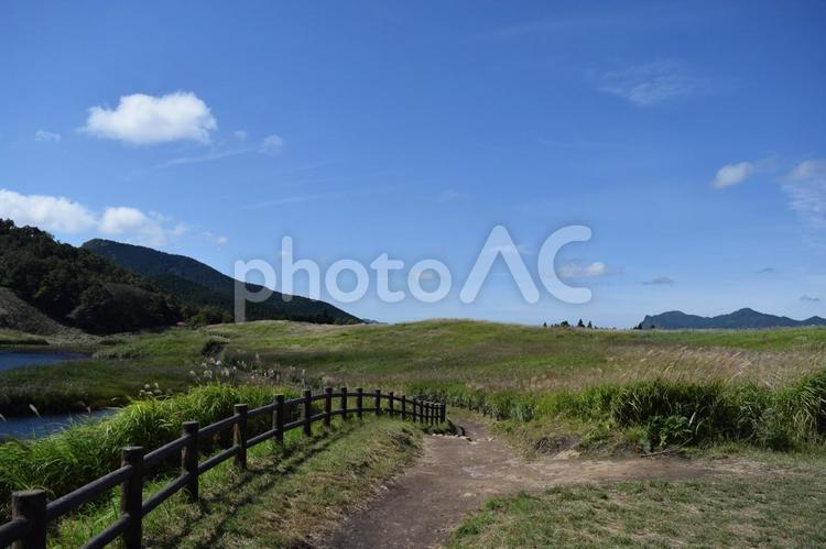 【奈良】曽爾高原の風景 曽爾高原,曽爾村,高原の写真素材