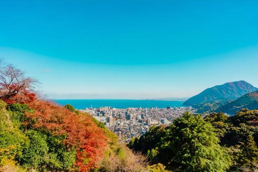 【大分】別府ラクテンチの景色 【大分】別府ラクテンチの景色 大分,別府,ラクテンチの写真素材