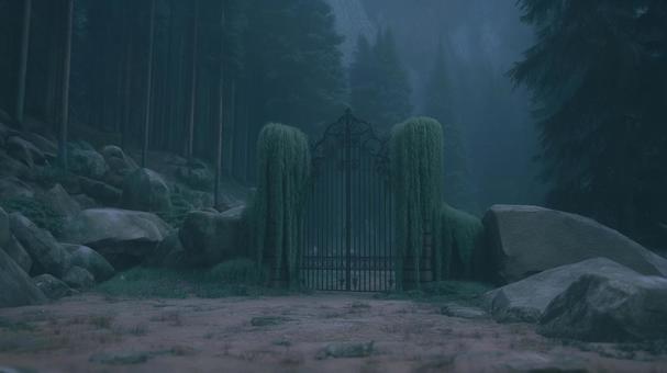 静寂の森に眠る神秘的な門 静寂の森に眠る神秘的な門の写真