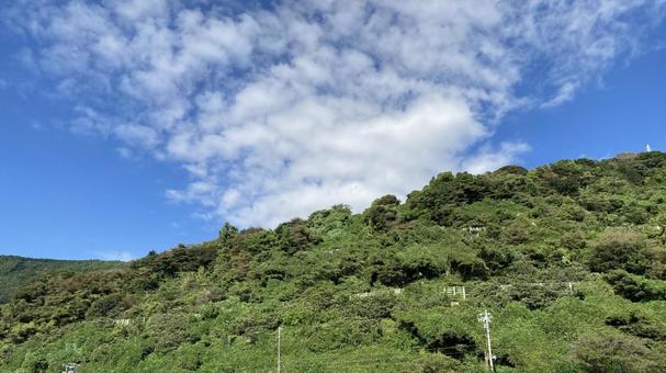 空と山 空と山 山,空,みどりの写真素材