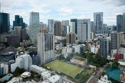 東京タワーから見た風景① 東京タワーから見た風景① 東京タワー,ビル,マンションの写真素材