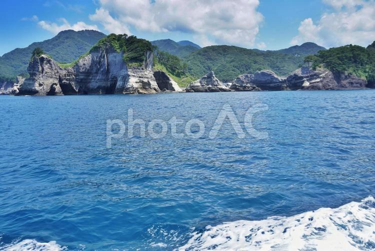 西伊豆・堂ヶ島の遊覧船から見た景色 西伊豆,堂ヶ島,遊覧船の写真素材