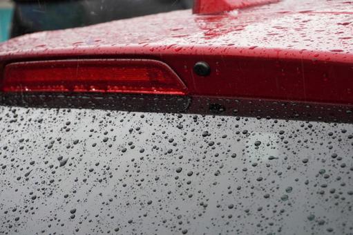 自動車のリアウインドウの撥水08 自動車,リアウインドウ,後部の写真素材