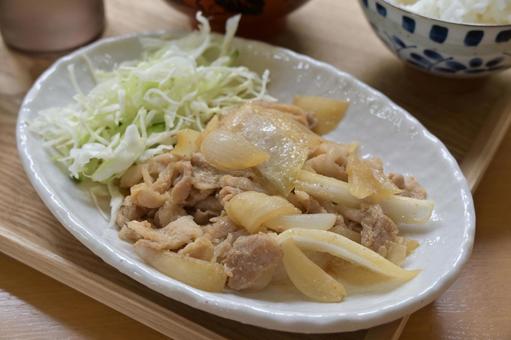 ヘルシーランチ 豚の生姜焼き ヘルシーランチ 豚の生姜焼きの写真