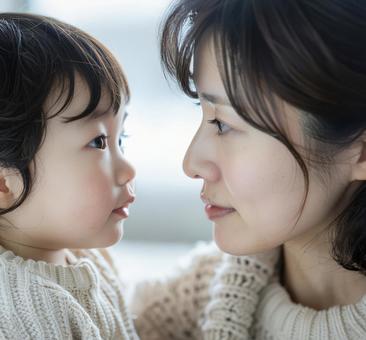 母 子どもの写真