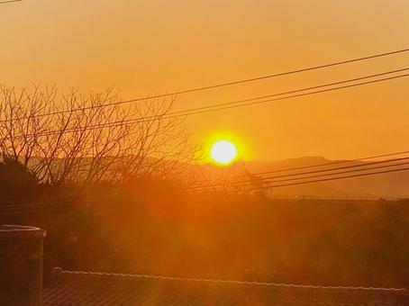 初日の出 初日の出 初日の出,太陽,夜明けの写真素材