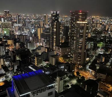大阪の夜景 大阪の夜景 大阪,夜景,景色の写真素材