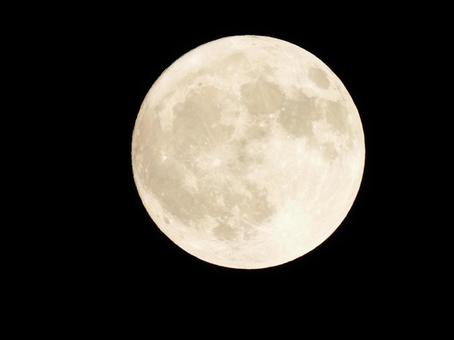 夏の大阪城ホールから見たほぼ満月だムーン 夏の大阪城ホールから見たほぼ満月だムーンの写真