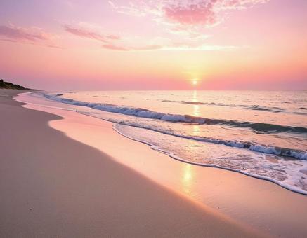 海と夕日 海と夕日の写真