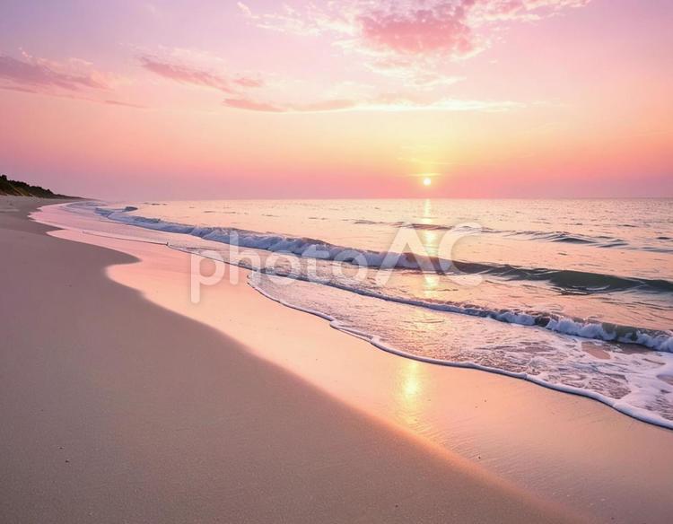 海と夕日 海,夕日,空の写真素材