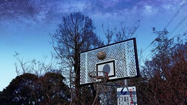 バスケットゴールの写真