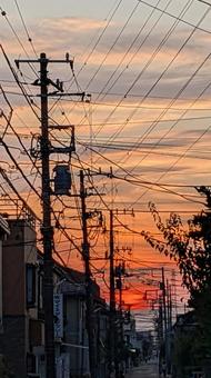 夕焼け 夕焼け 夕焼け,夕日,夕陽の写真素材