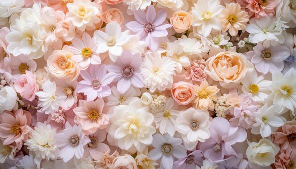 花を寄せ集めた鮮やかな背景写真素材 花を寄せ集めた鮮やかな背景写真素材の写真