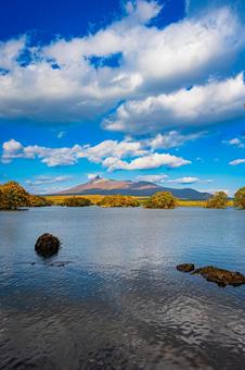 北海道　大沼国定公園　秋の風景 北海道,大沼,函館の写真素材