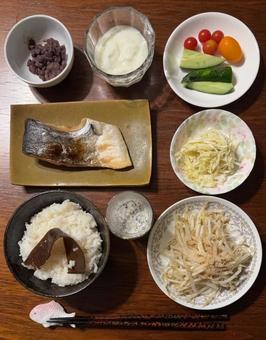 Photo, dinner, rice, akitakamochi, 