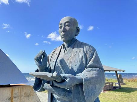 松浦武四郎像02 松浦武四郎,北海道,銅像の写真素材
