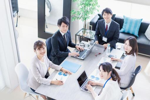 ライフスタイル 会社,チームワーク,男性の写真素材