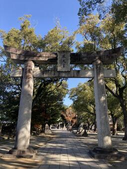 水天宮・鳥居 水天宮,福岡県久留米市,神社仏閣の写真素材
