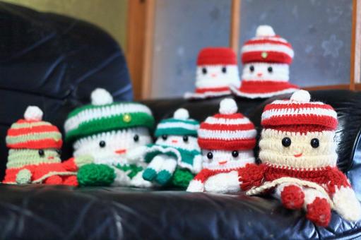 ハンドメイドファミリー ハンドメイドファミリー ハンドメイド,手作り,人形の写真素材