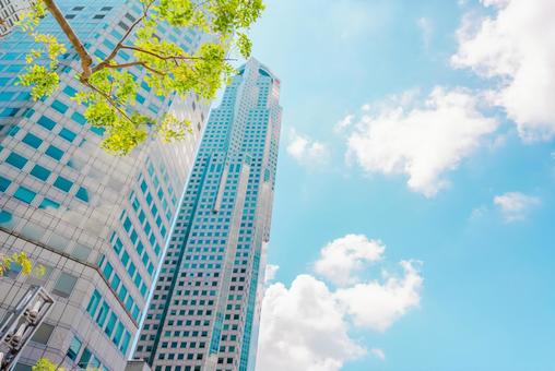 【シンガポール】金融街の街並み シンガポール,ビル,金融街の写真素材