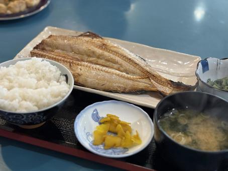 ホッケ定食 ホッケ定食 ホッケ,魚,魚介類の写真素材